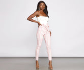High Waist Skinny Striped Pants insstreet